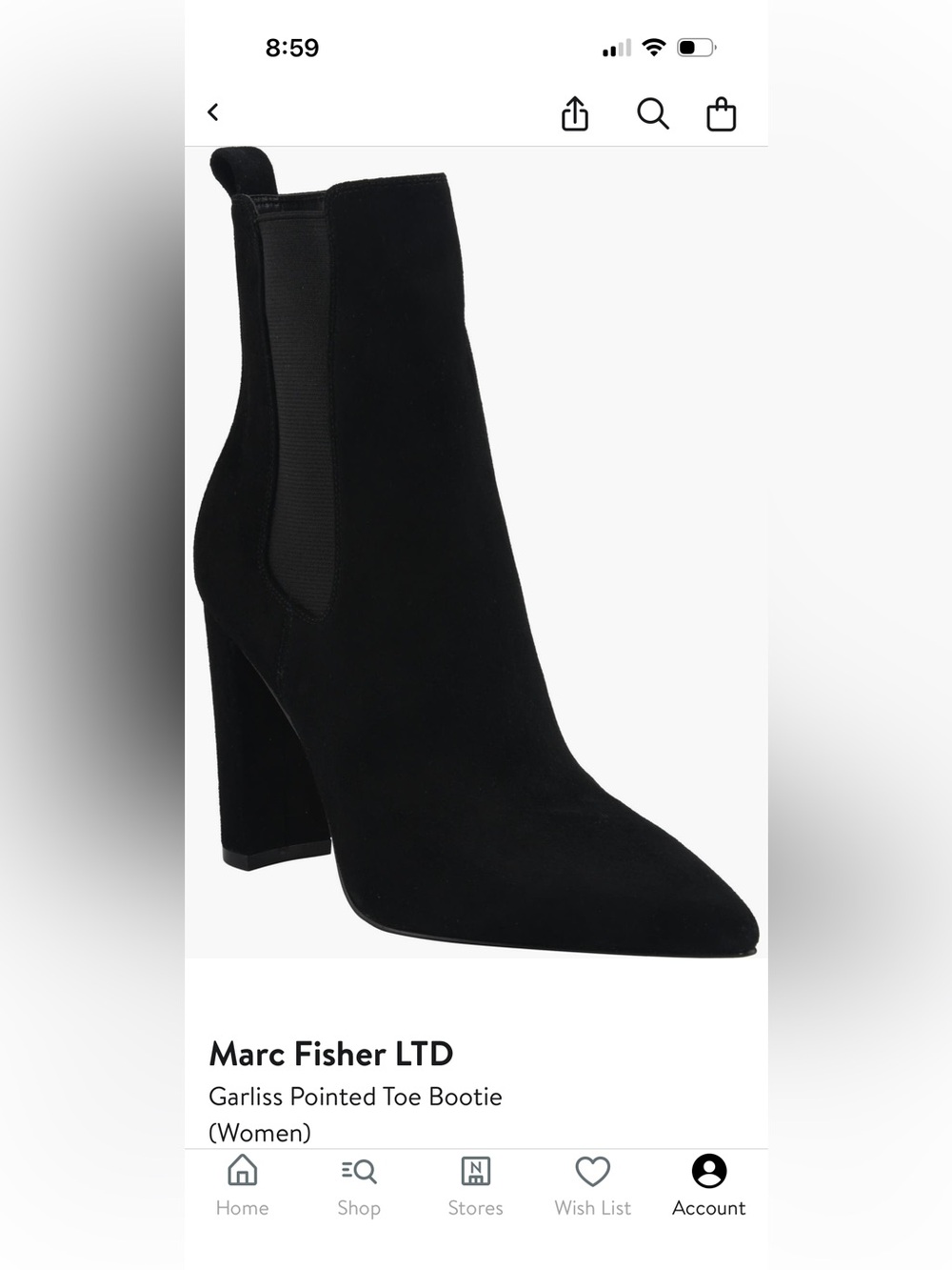Marc Fisher Black Heeled Boots